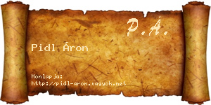 Pidl Áron névjegykártya