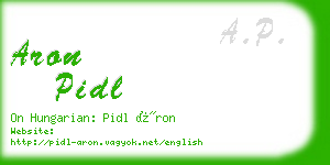 aron pidl business card